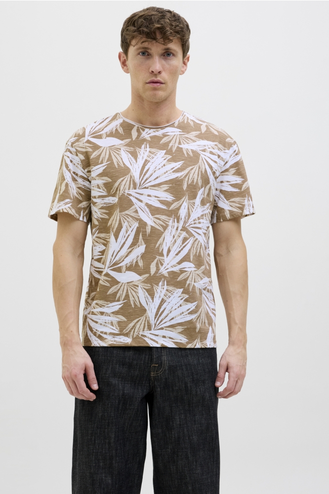 JJEBRYAN AOP TEE S/S O-NECK NOOS 12268126 Coriander